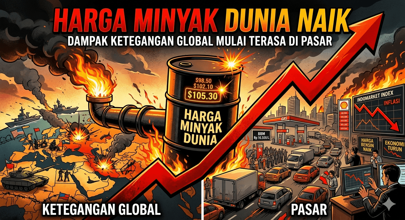 Harga Minyak Dunia Naik, Dampak Ketegangan Global Mulai Terasa di Pasar
