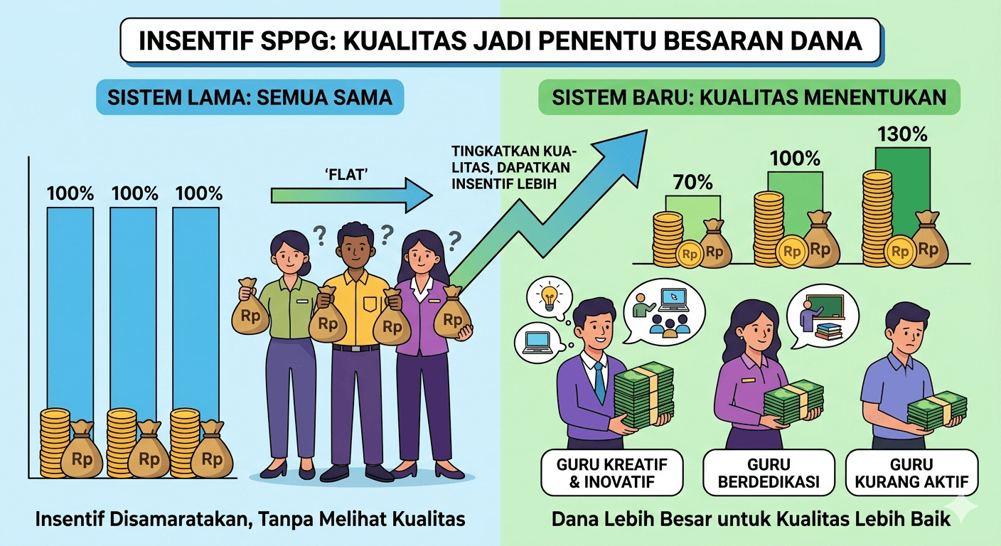 Insentif SPPG Tak Lagi Disamaratakan, Kualitas Jadi Penentu Besaran Dana